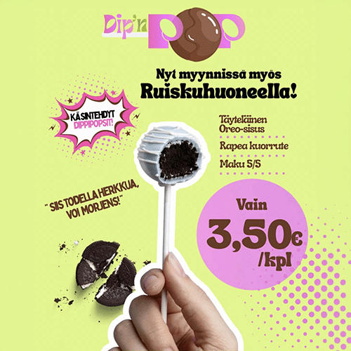 Dip-n-pop, käsintehdyt dippipopsit.